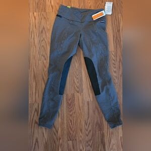 NWT, Kerrits, Grey Houndstooth Fleece Lined, Riding Tights, Size M